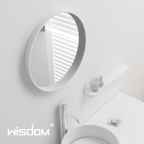 [WISDOM] 벽걸이 화이트 원형거울 WD2904-2W