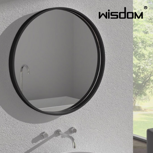 [WISDOM] 벽걸이 블랙 원형거울 WD2904-2B